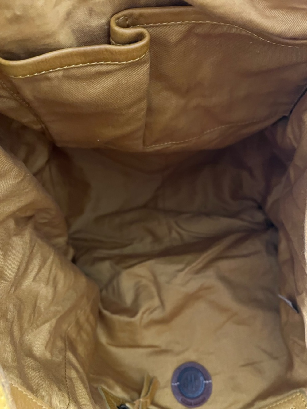 Anthropologie Holding Horses Cognac and Mustard Hobo/Tote Leather - Picture 6 of 9